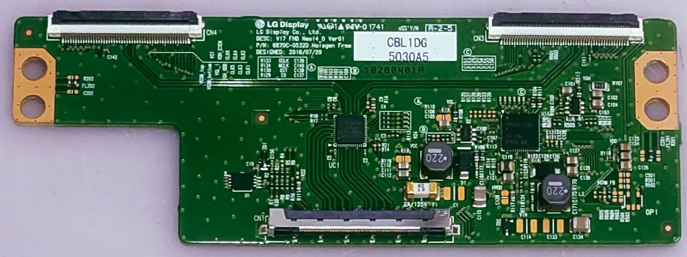 LG 43LV430C-TB LED TV TCON NO. DESC: V17 FHD NEO 14_D Ver01 (P/N: 6870C-0532D) image 1