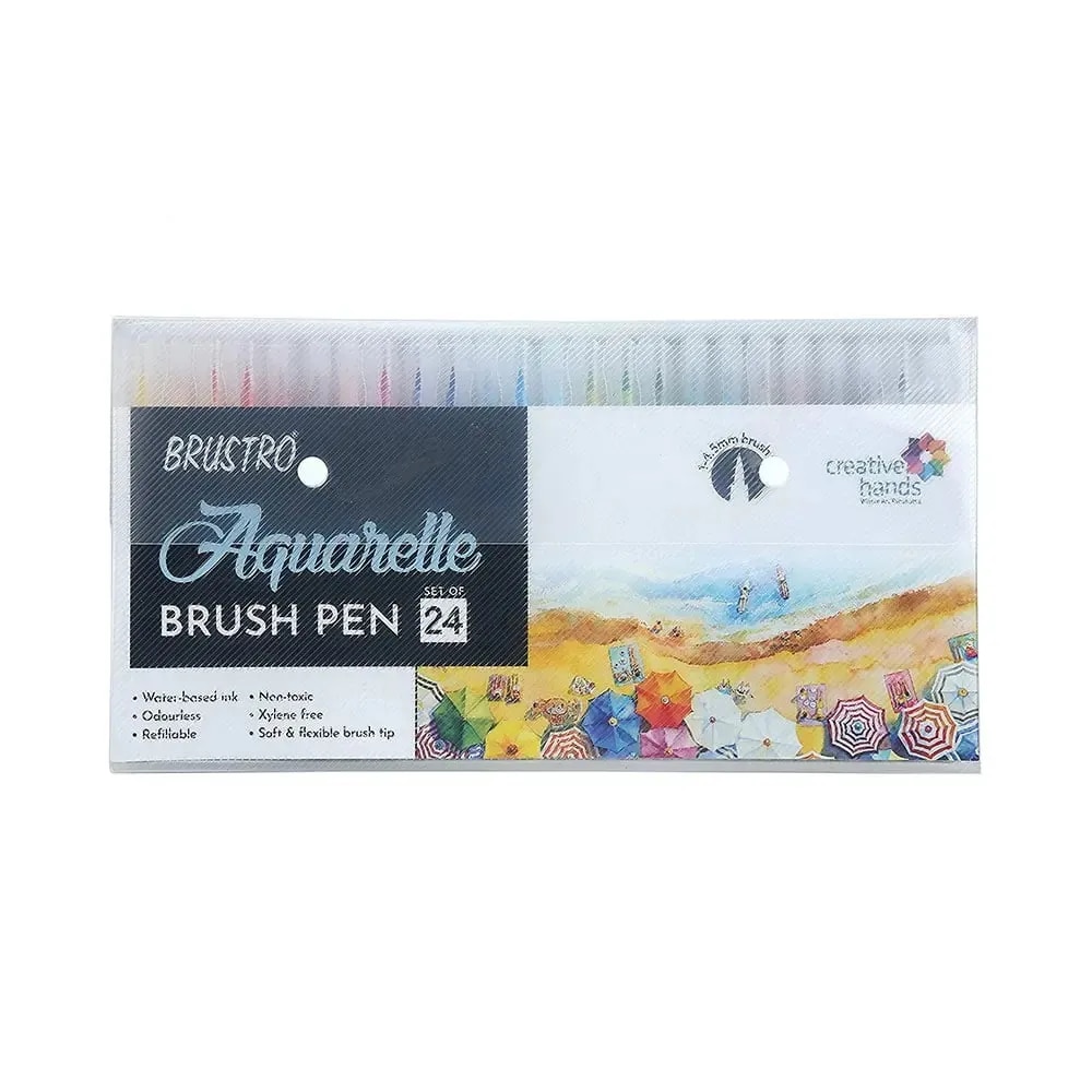 Brustro Aquarelle Brush Pen Set of 24 image 1