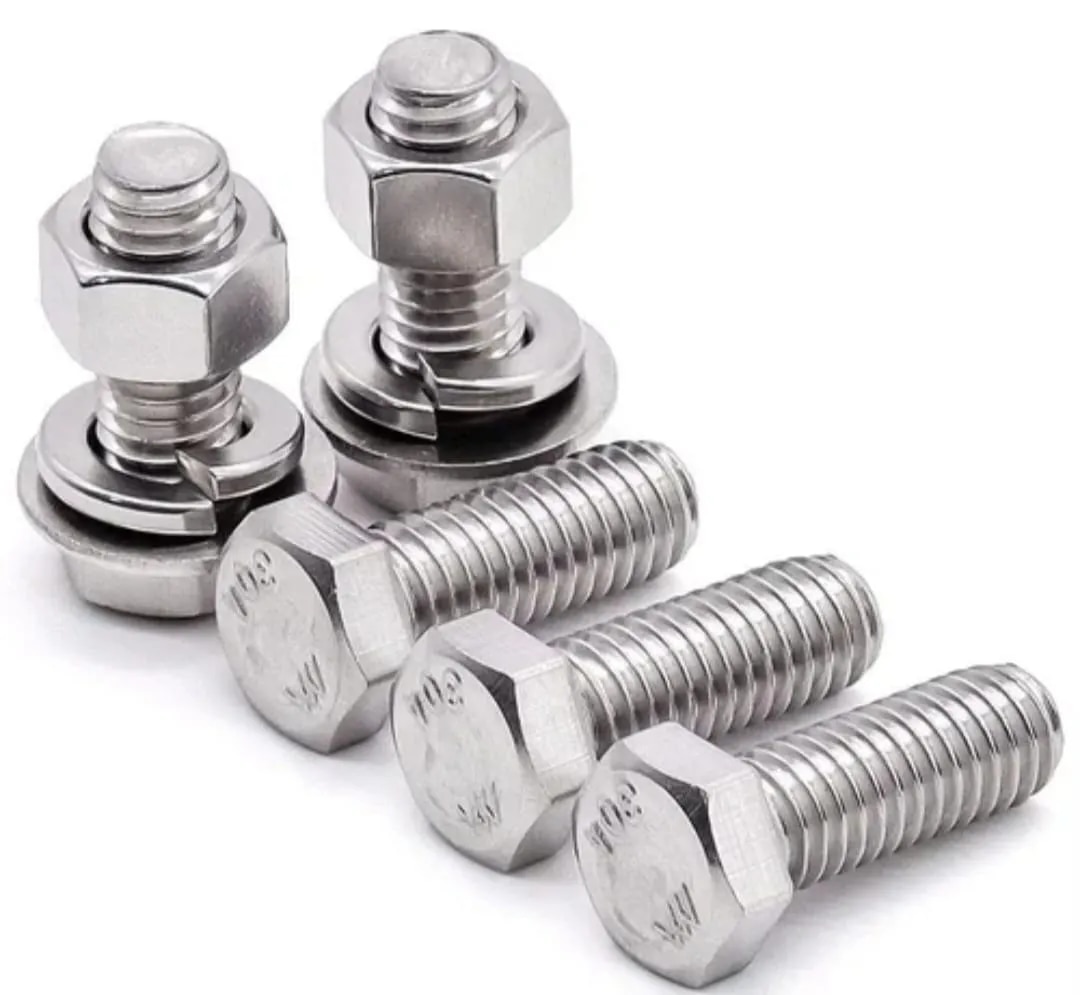 SS 304 HEX BOLT , NUT AND WASHER - PRIDE RENEWABLE ENERGY image 1