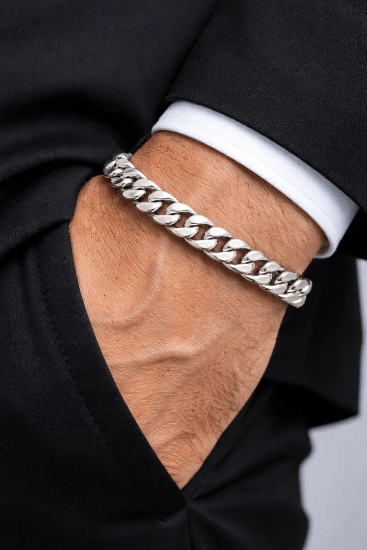 Premium Men’s Silver Bracelet image 1