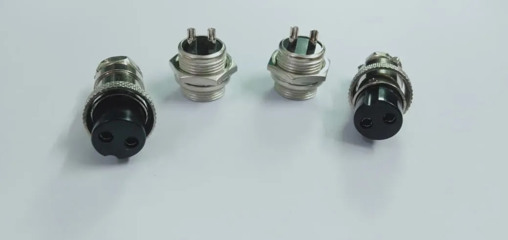CONNECTOR METAL ROUND 2 PIN SET image 1