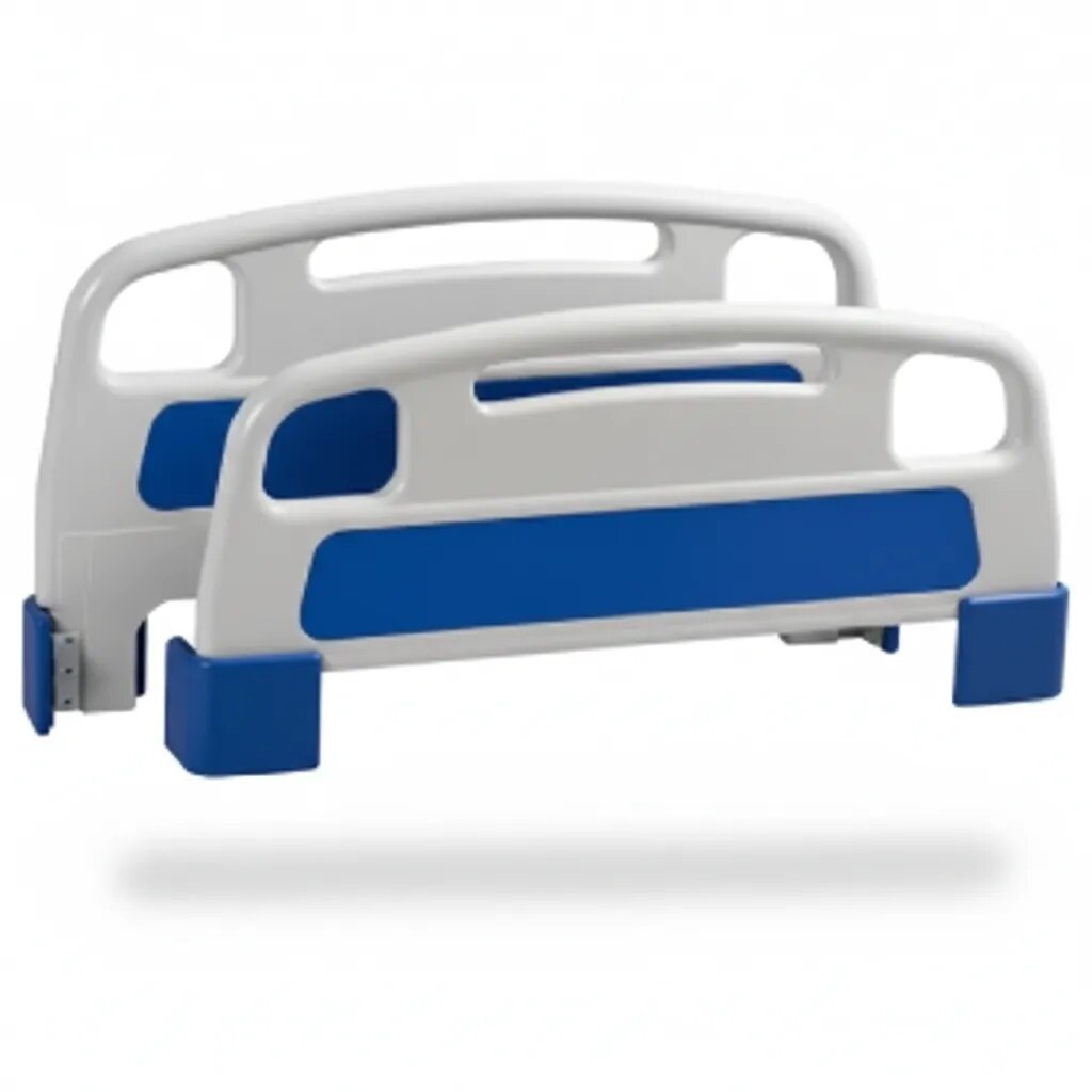 ABS Hospital Bed Head & Foot Panels Set | ICU Bed Headboard & Footboard | Medical Bed Boards image 1