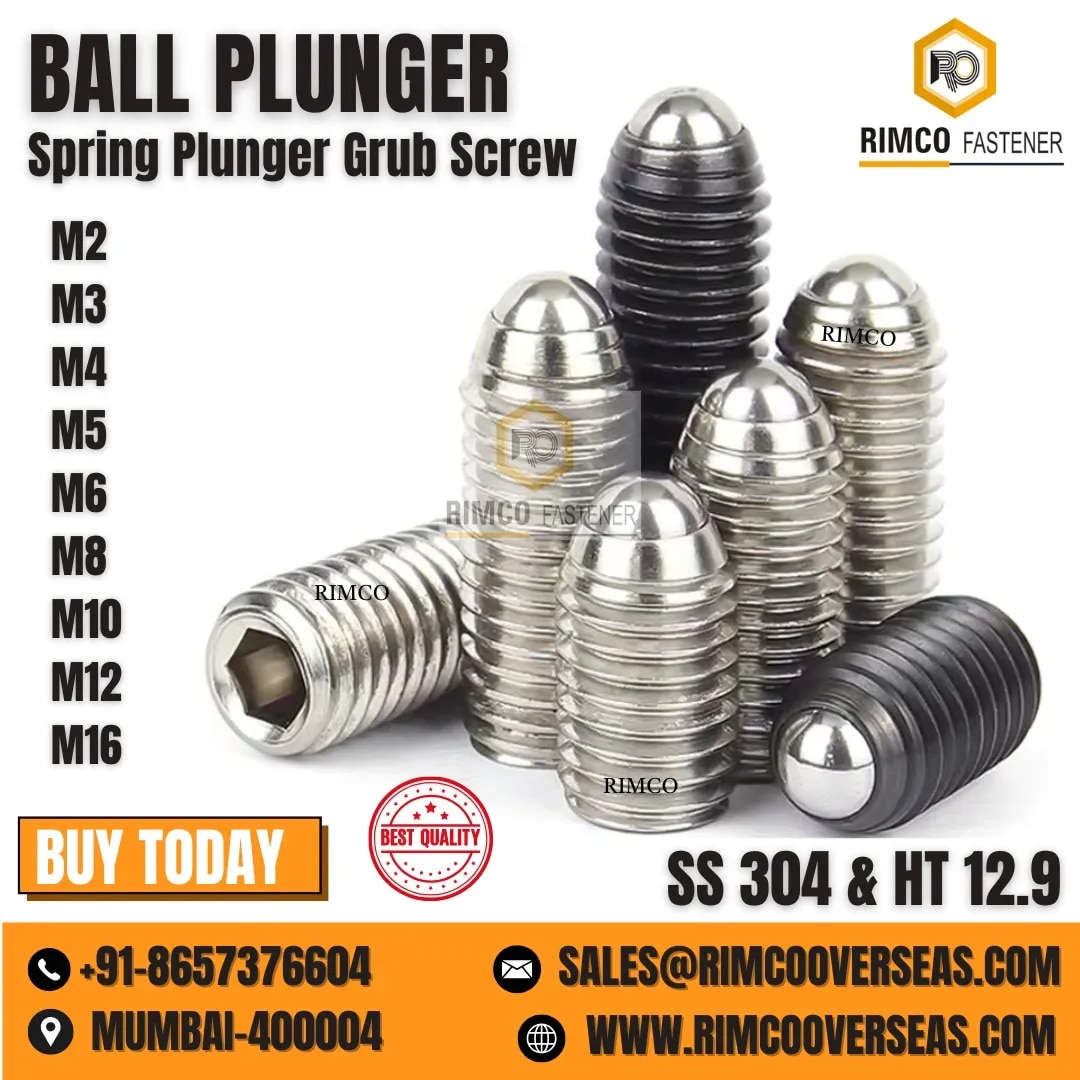 STAINLESS STEEL 304 BALL PLUNGER GRUB SCREW image 1