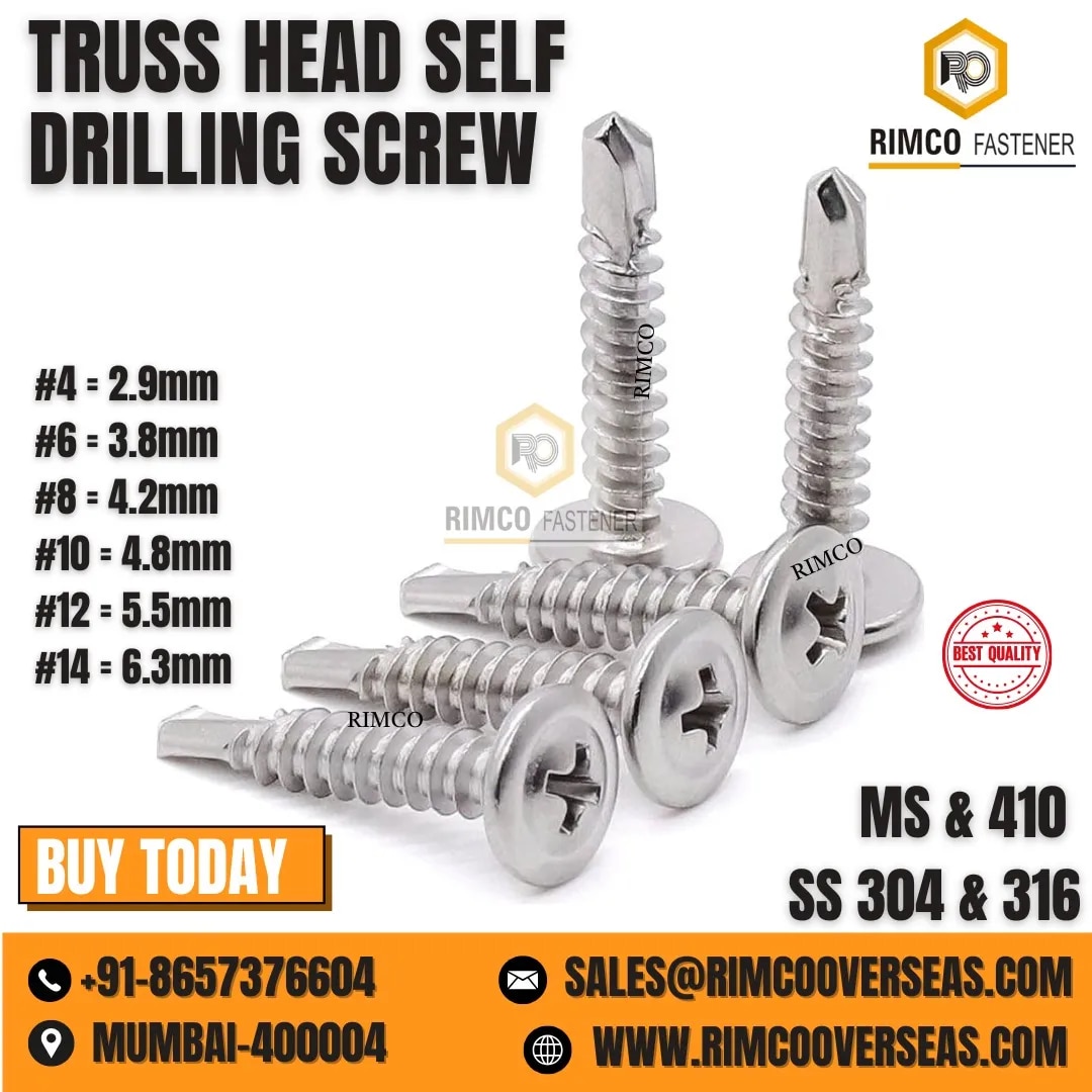 STAINLESS STEEL 304 TRUSS HEAD SELF DRILLING SCREWS image 1