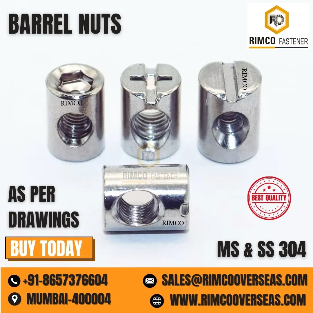 STAINLESS STEEL 304 BARREL NUTS image 1