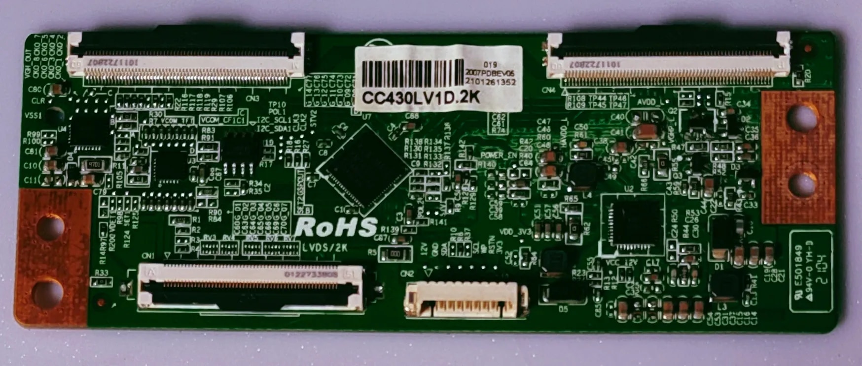 HAIER 43" LED TV TCON PART NUMBER CC430LV1D.2K image 1