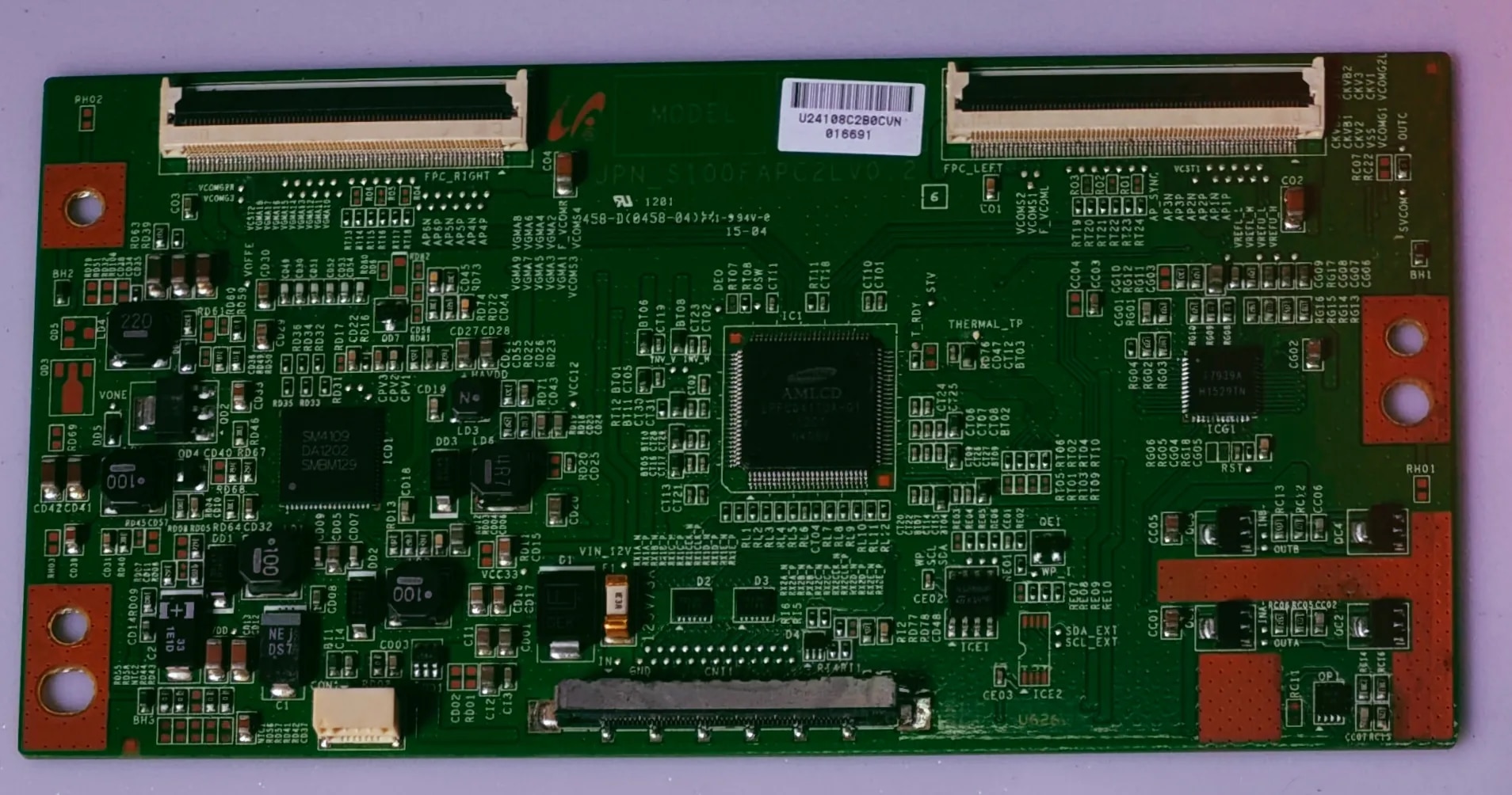 TOSHIBA 40PB20ZE LED TV TCON PART NUMBER JPN_S100FAPC2LV0.2 image 1