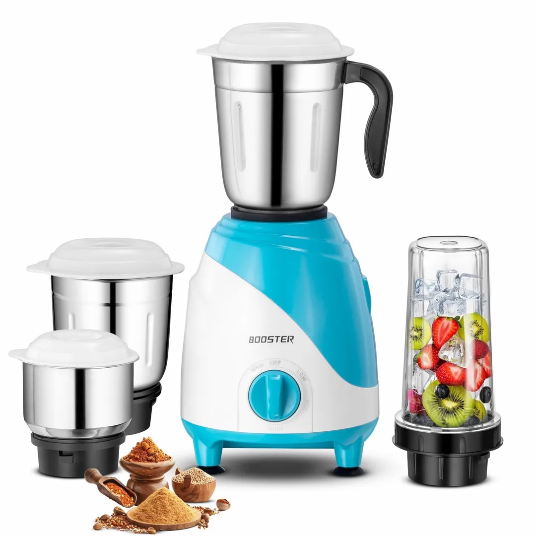 BOOSTER Powerful 750 W Juicer Mixer Grinder (Ciko_Mixer_Blue | 4 Jars | Blue, White) image 1