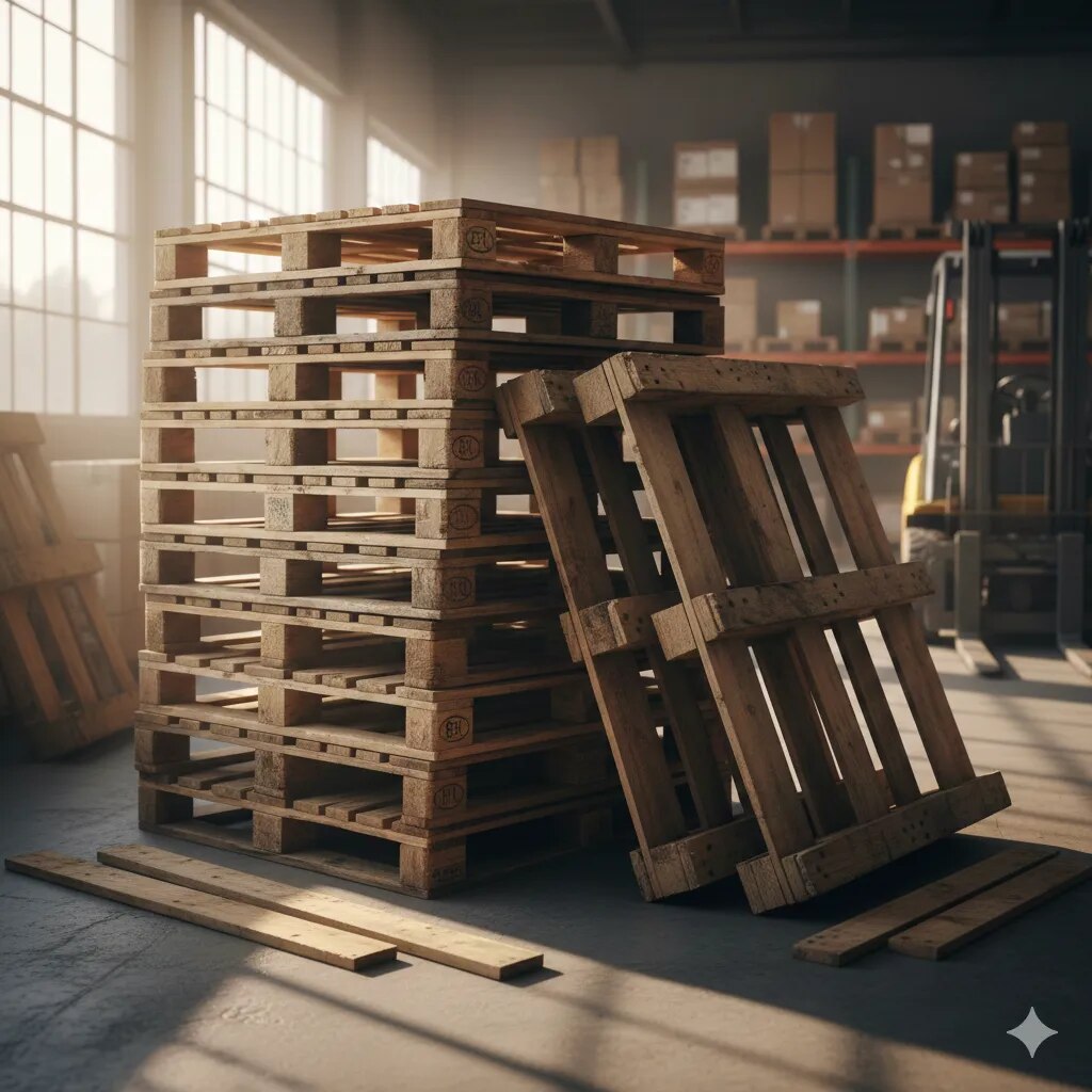 Open Boarded Wooden Pallets image 1