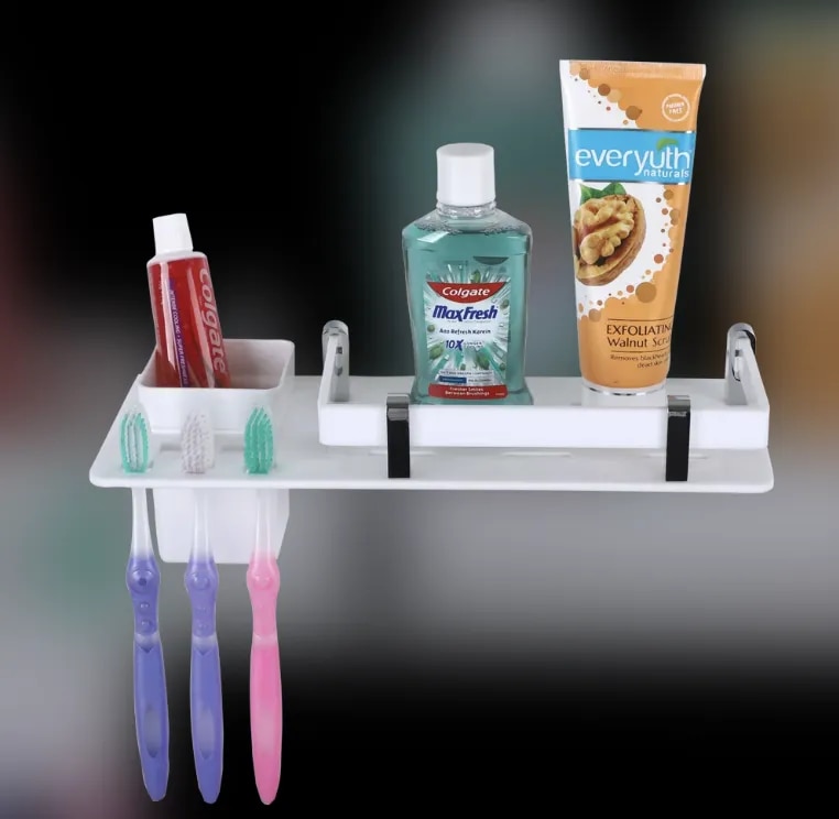Acrylic Shelf with Tumbler Holder image 1