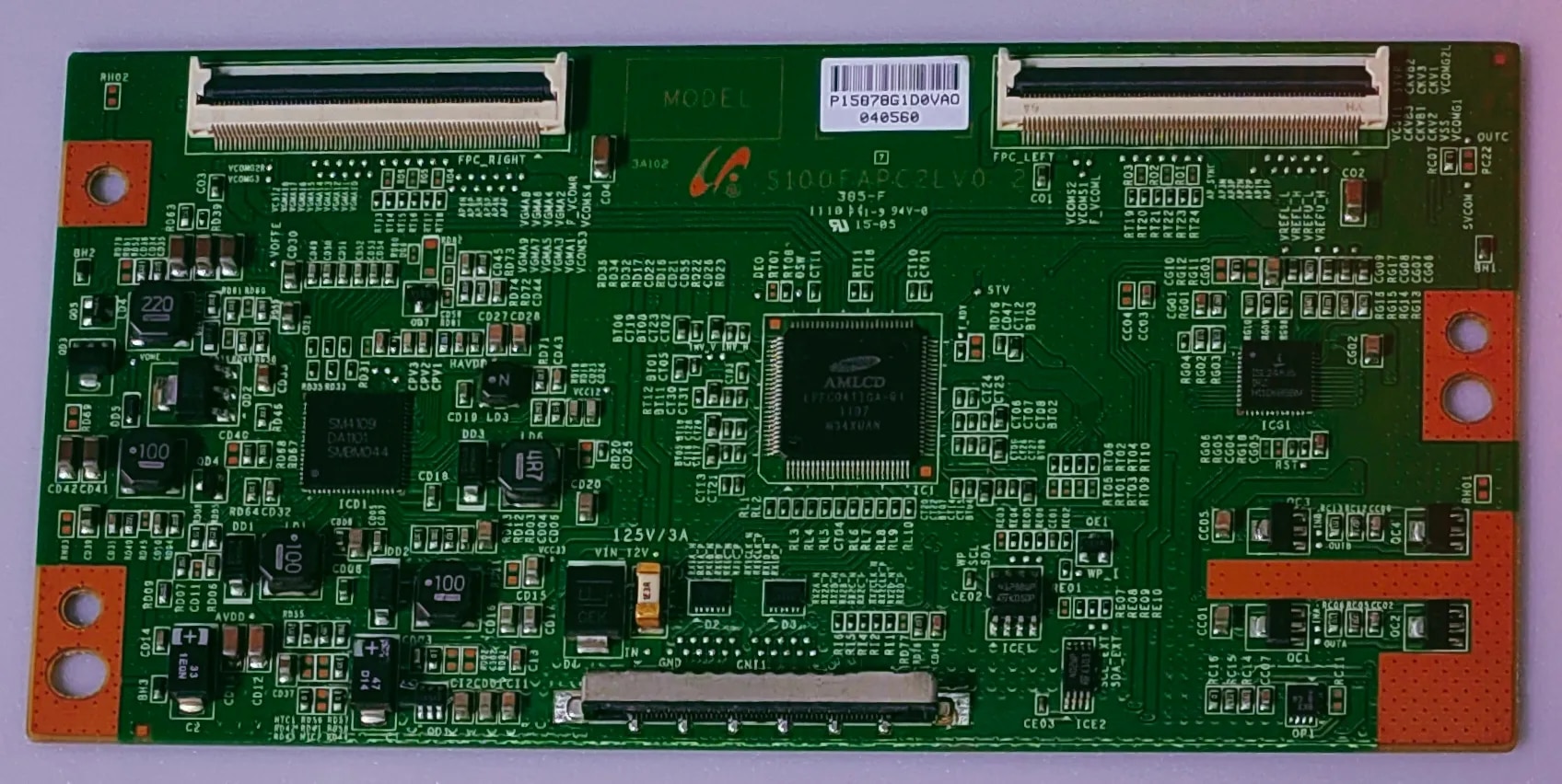 SAMSUNG 32D550 LED TV FHD TCON PART NUMBER S100FAPC2LV0.2 image 1