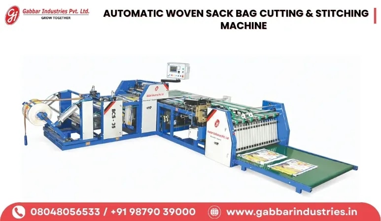 AUTOMATIC WOVEN SACK BAG CUTTING & STITCHING MACHINE image 1
