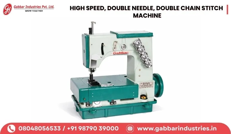 HIGH SPEED, DOUBLE NEEDLE, DOUBLE CHAIN STITCH MACHINE image 1
