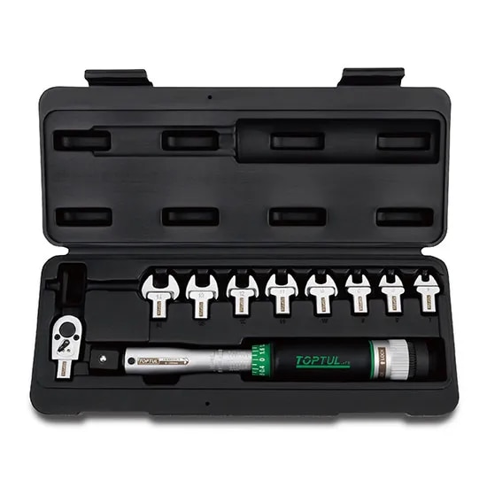 10PCS 3/8" DR. Head-Interchangeable Spanner Torque Wrench Set image 1