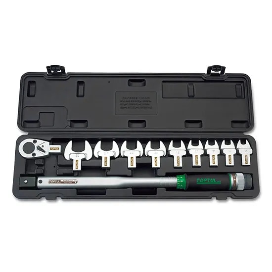 11PCS 1/2" DR. Head-Interchangeable Spanner Torque Wrench Set image 1
