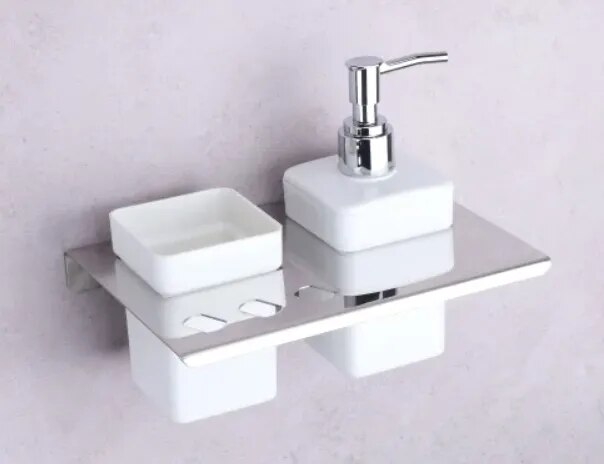 Liquid Soap Dispenser with Tumbler Holder image 1