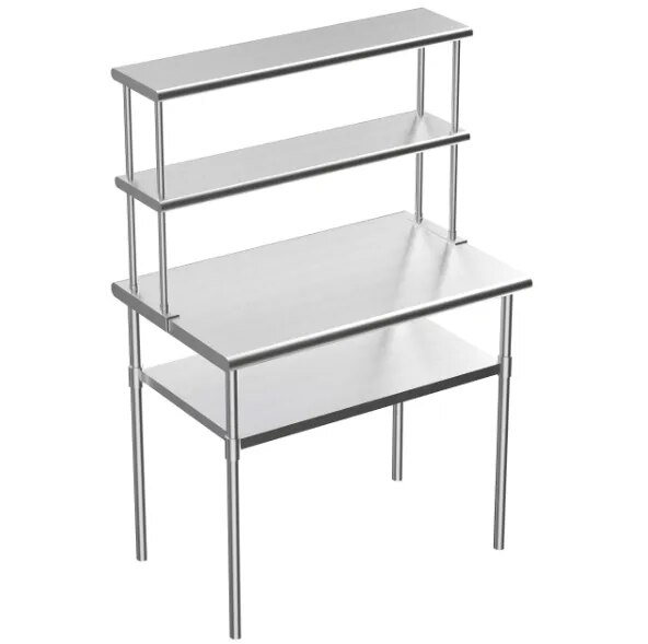 Stainless Steel Work Table With Over Shelf image 1