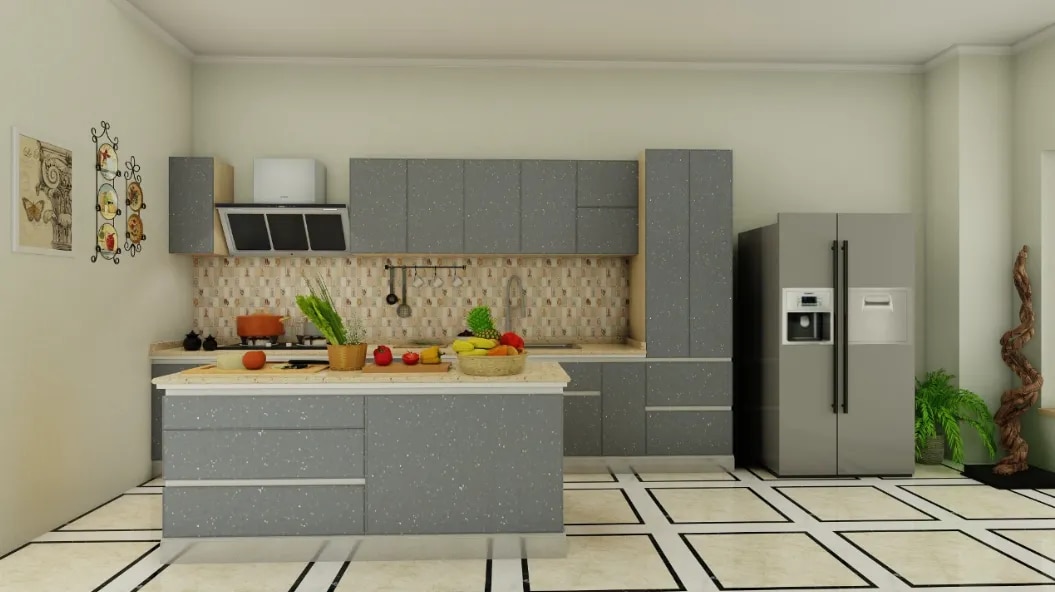Modern Stainless Steel Modular Kitchen image 1