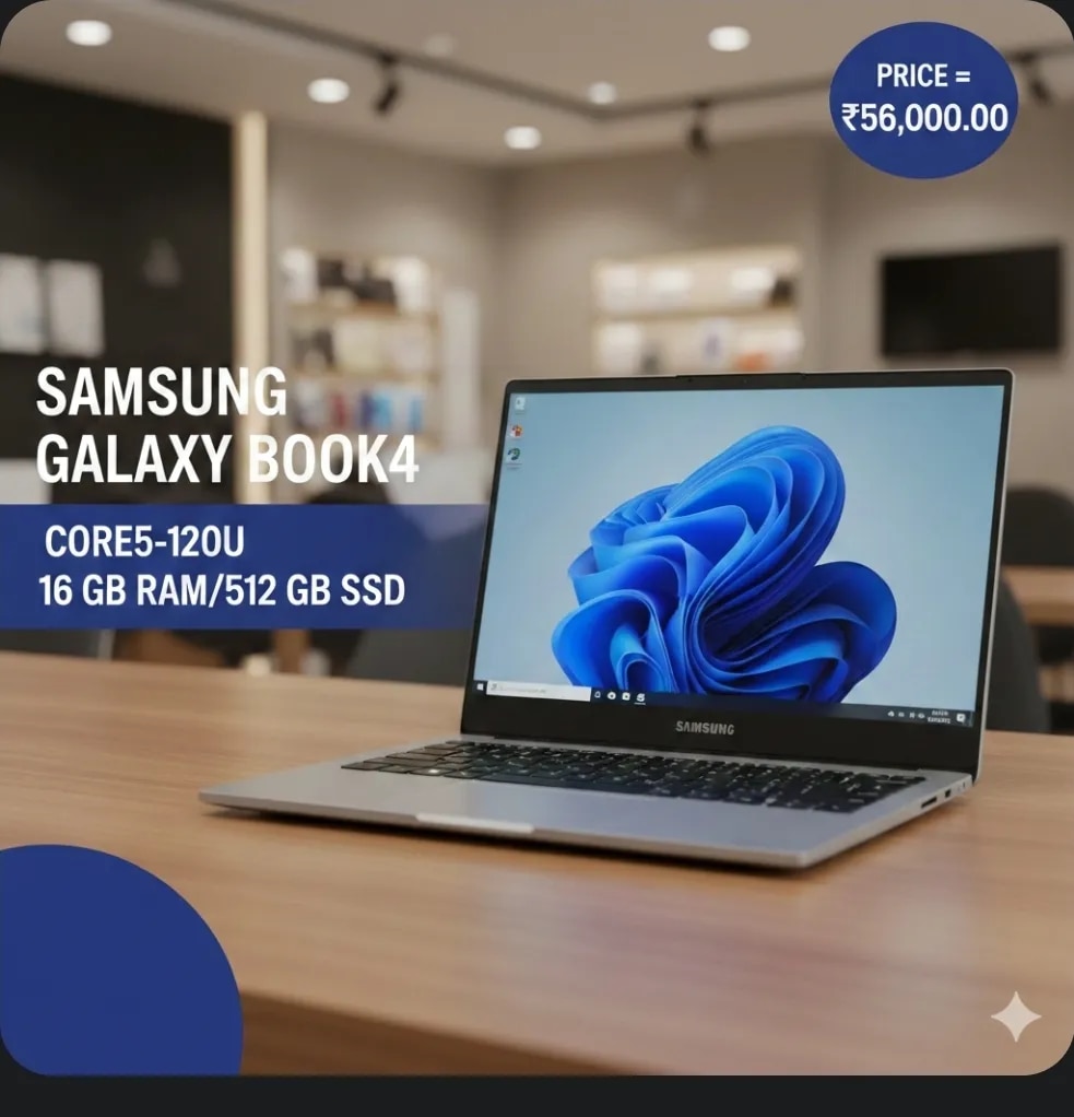 Samsung Galaxy Book4 (NP750XGK-LS1IN) | Intel Core 5-120U | 16GB RAM | 512GB SSD | 15.6" FHD Display image 1