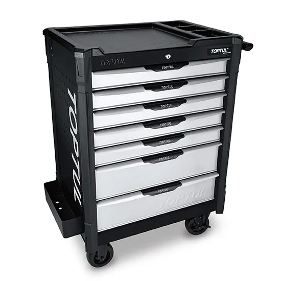 W/7-Drawer Tool Trolley - 213PCS Mechanics Tool Set (BUMPER SERIES) BLACK image 1