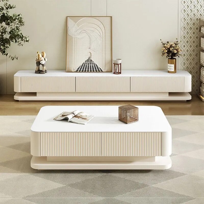 Wooden Table With Marble Top image 1