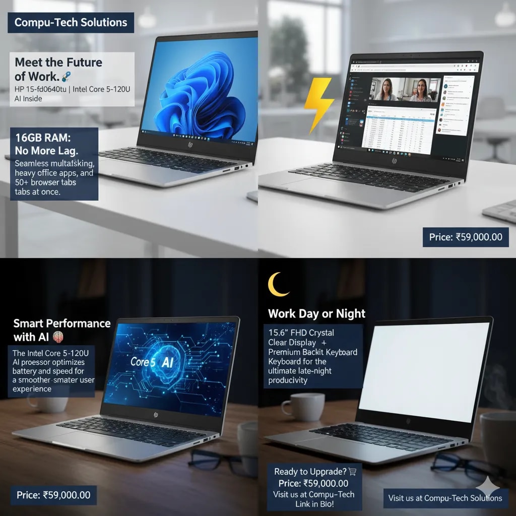 HP 15-fd0640tu | Intel Core 5-120U AI | 16GB RAM | 512GB SSD image 1