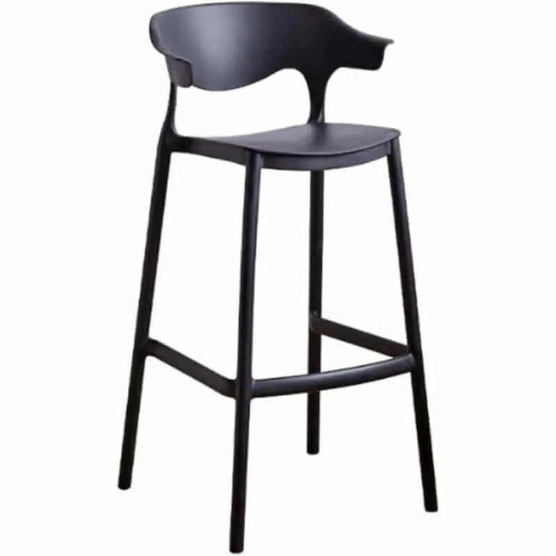 Premium Plastic High Counter Chair with Backrest image 1