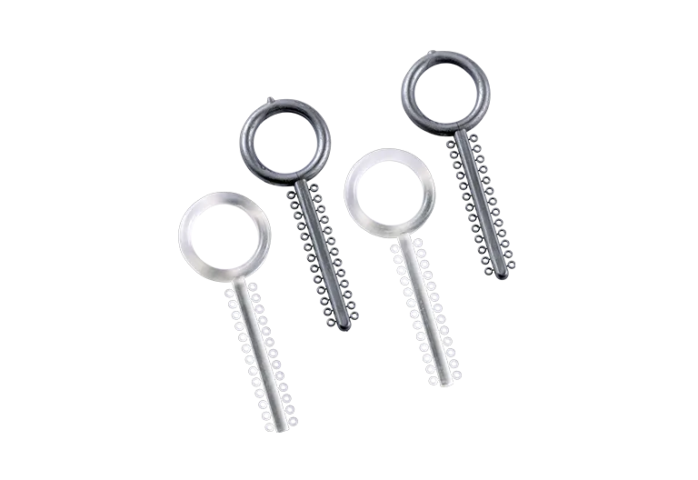 Ligature Ties big ring end Clear image 1