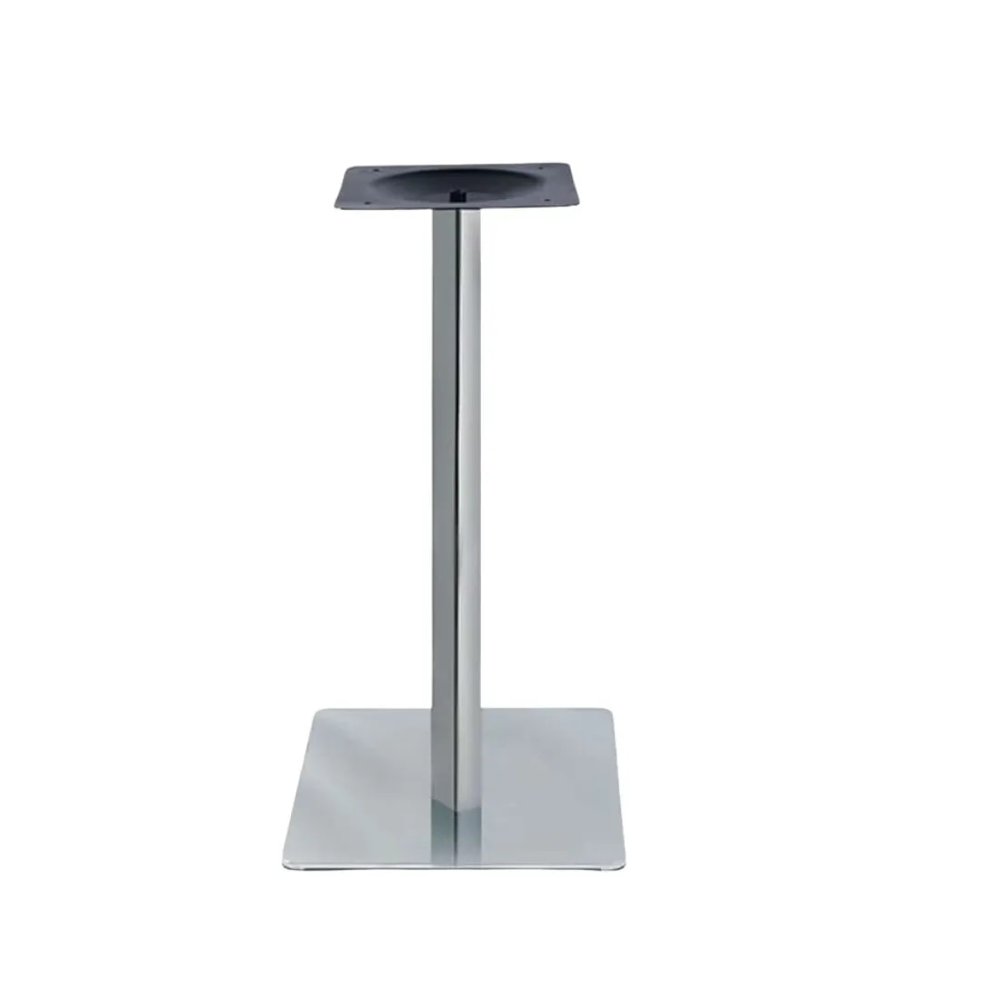 Single Pillar Square Stainless Steel Dining Table Base image 1
