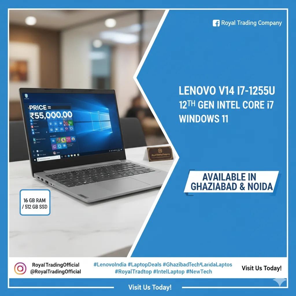Lenovo V14 G3 IAP Business Laptop | 12th Gen Intel Core i7-1255U | 16GB RAM | 512GB SSD image 1