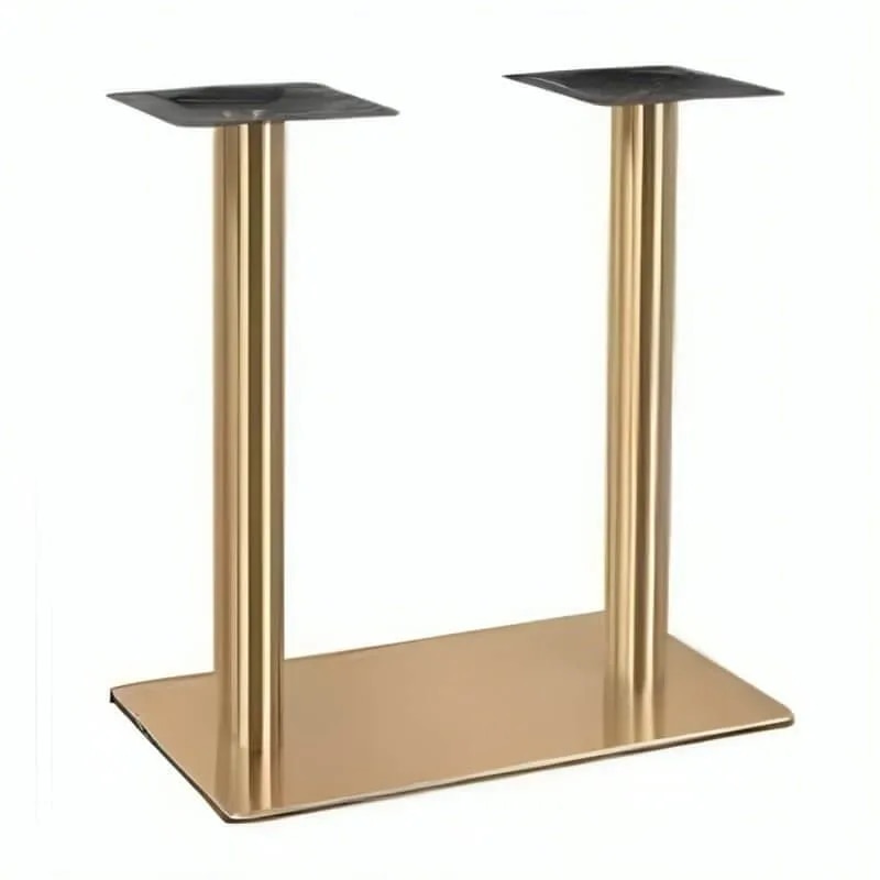 Luxury Gold Plated Square Table Base for Cafe & Restaurant | Stainless Steel Table Stand image 1