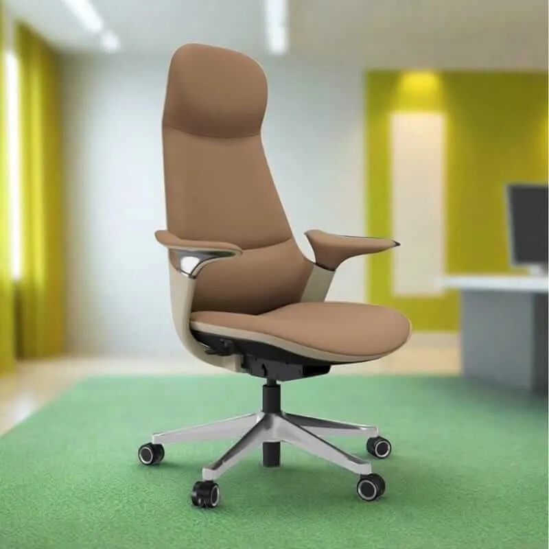 Swan Executive Office Chair | Ergonomic High Back PU Leatheritte Office Chair for Long Sitting image 1