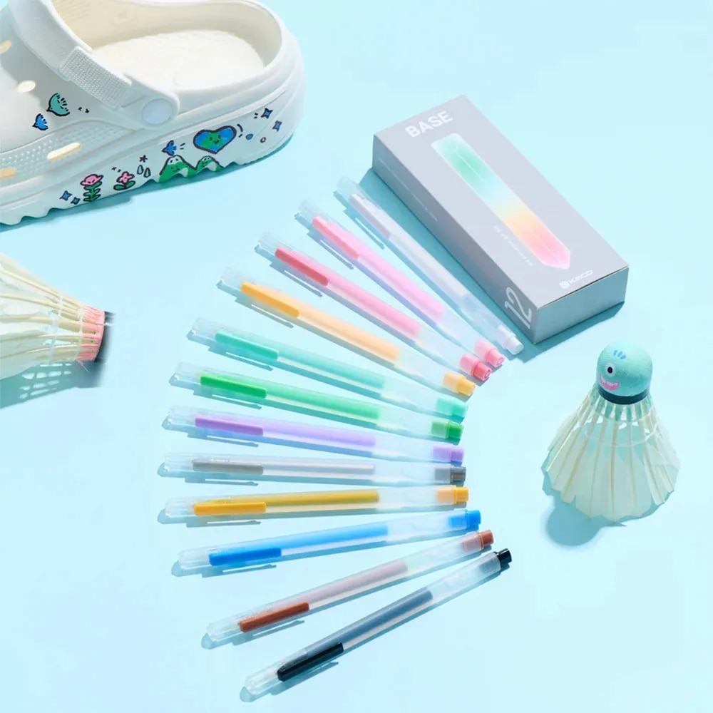 Kaco Base 12 Mix Color Gel Pen Set image 1