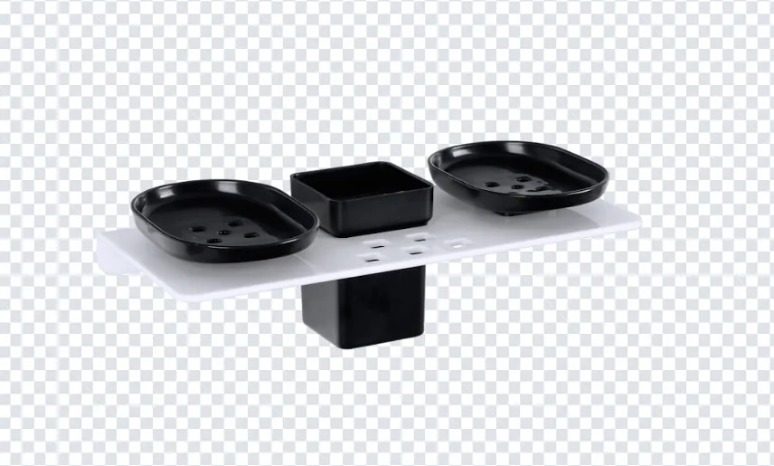 3 in 1 Black Soap Dish image 1