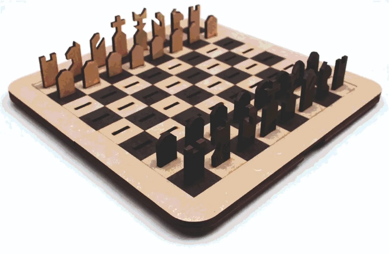 Foldable MDF Chess image 1