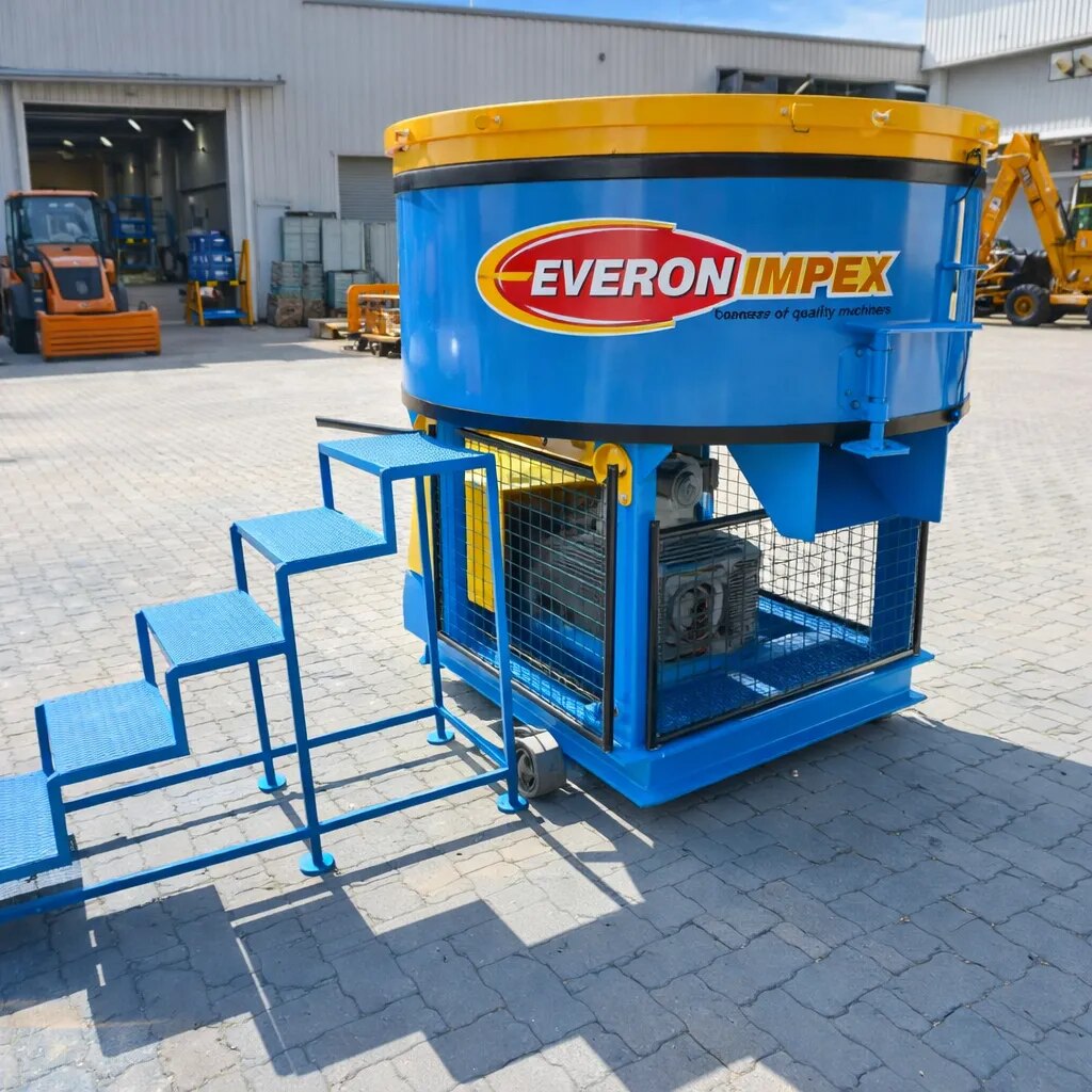 Concrete Mixer – PAN Type (1000 kg) Manufacturers in Coimbatore image 1