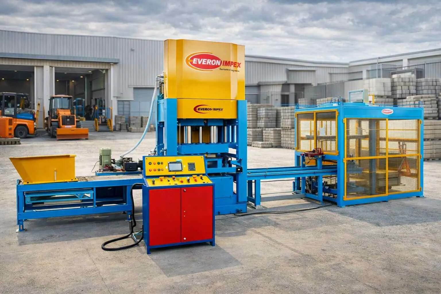 Fully Automatic Fly Ash Brick Plant with Stacker – FB 12ST Manufacturers in Coimbatore image 1