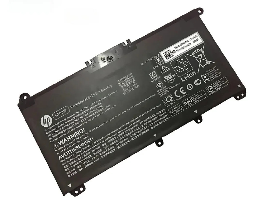 HP HT03XL 3-Cell Laptop Battery 41.9Wh 11.55V 3600mAh Compatible with HP 14-ck, 14-cf, 15-da, 15-dw Series image 1