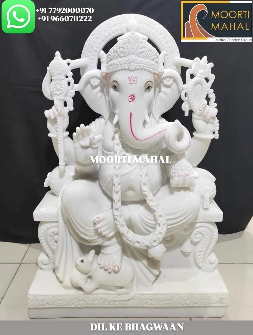 MARBLE GANESHA STATUE image 1