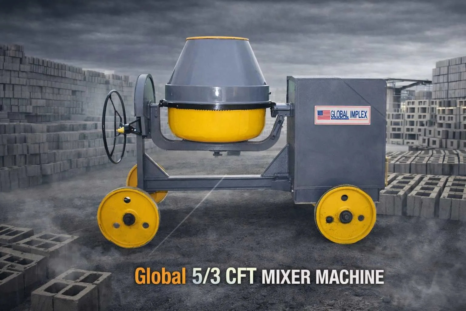 Global 5/3 CFT Concrete Mixer Machine image 1