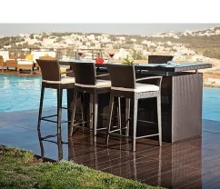 6 Seater Outdoor Wicker Bar Set image 1