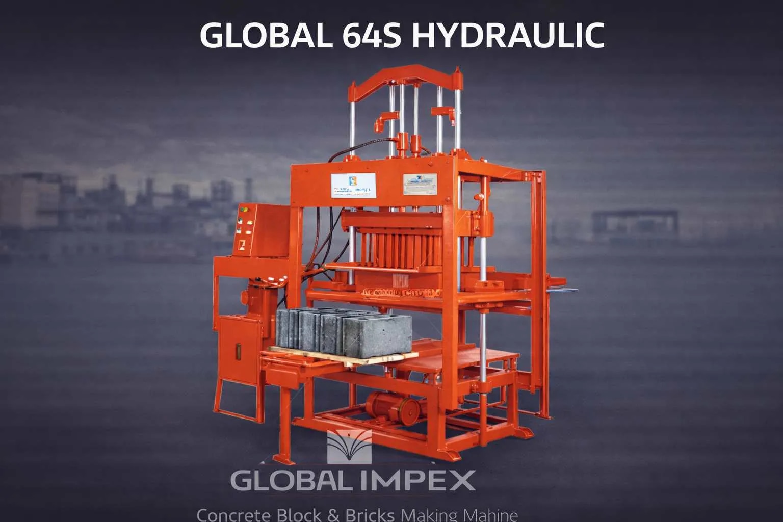 Global 640S Hydraulic Block Making Machine image 1