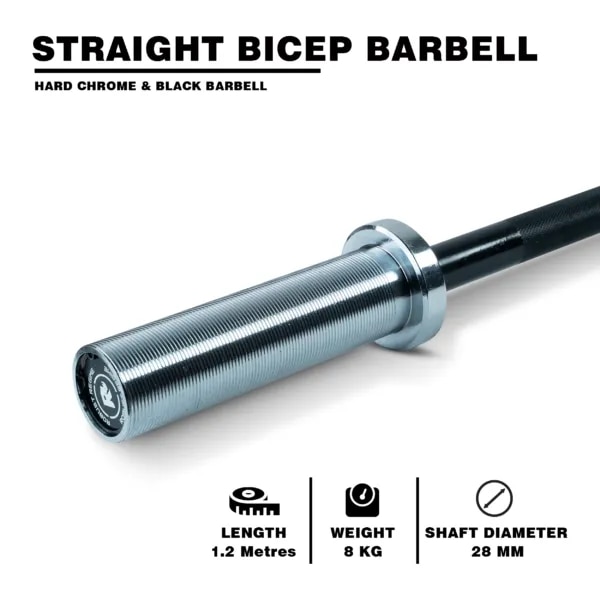 Robust Bicep Straight Bar - Black Oxide image 1