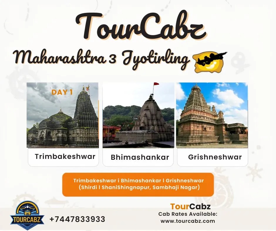 3 Days Nashik to Trimbakeshwar, Bhimashankar, Shirdi, Shani Shingnapur & Grishneshwar Taxi Tour image 1
