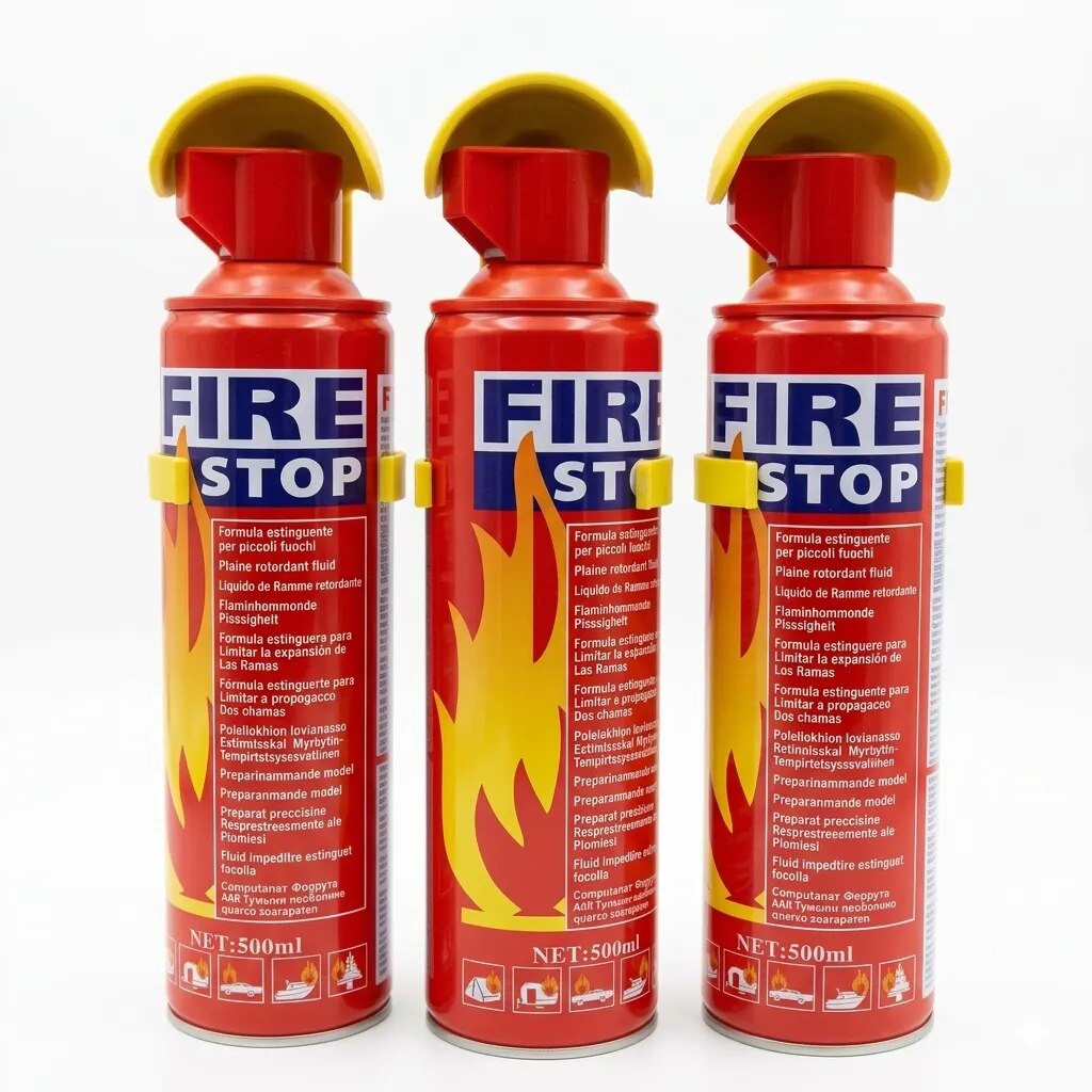 Portable Fire Stop Spray Extinguisher 500ml Quick Action Fire Safety Spray image 1
