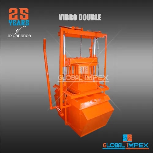 Global Vibrator Double Block Making Machine image 1