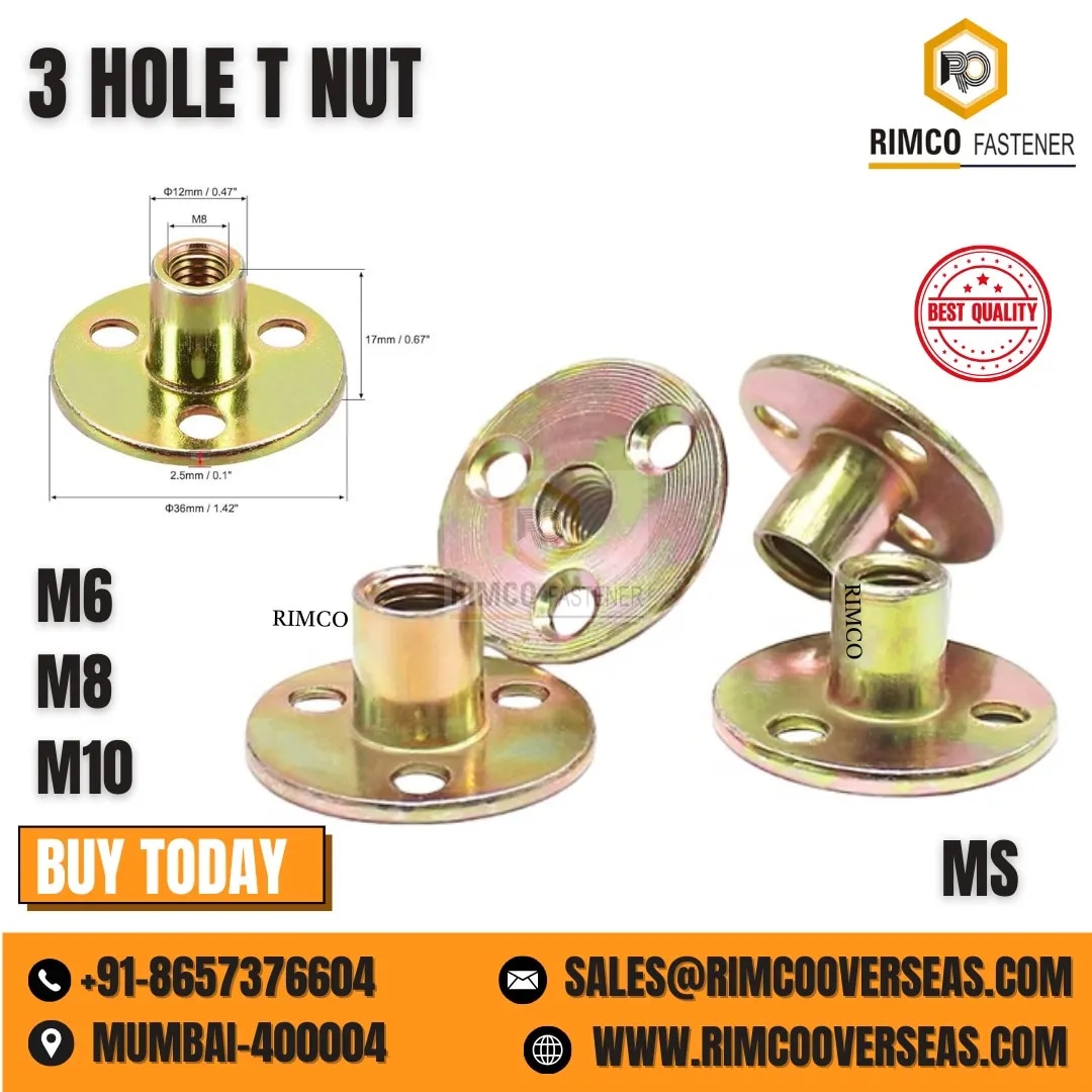 THREE HOLE T NUT M10 image 1