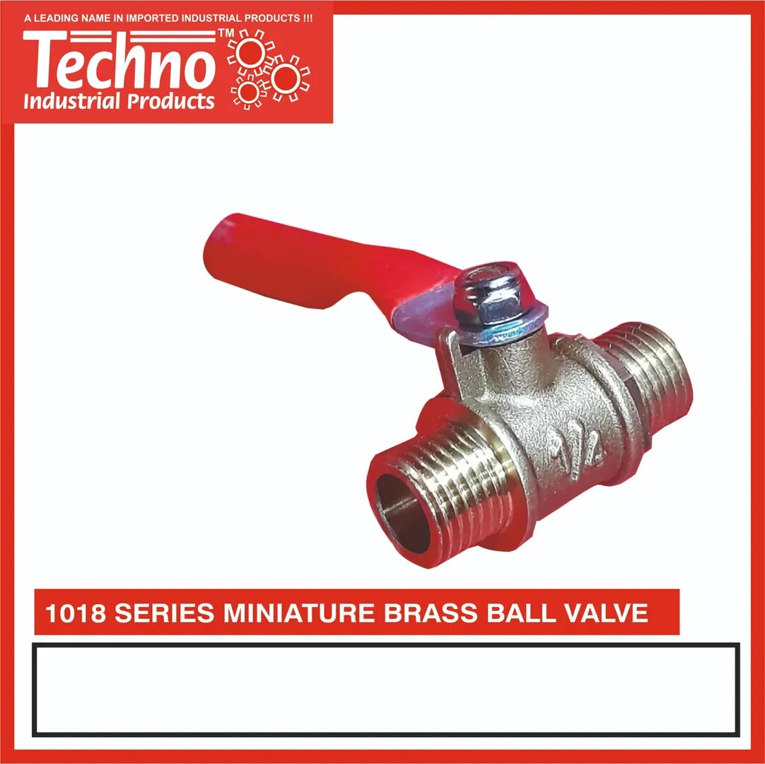 Roller Lever 1018 SERIES MINITUBE BRASS BALL VALVE image 1