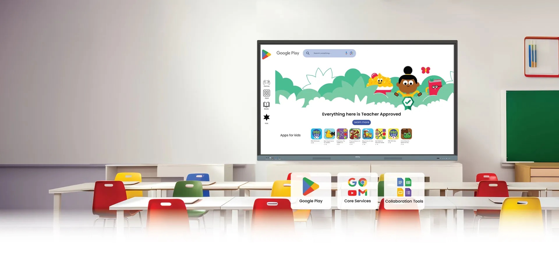BenQ RE7504 Interactive Flat Panel Display β 75β 4K UHD Smart Board image 1