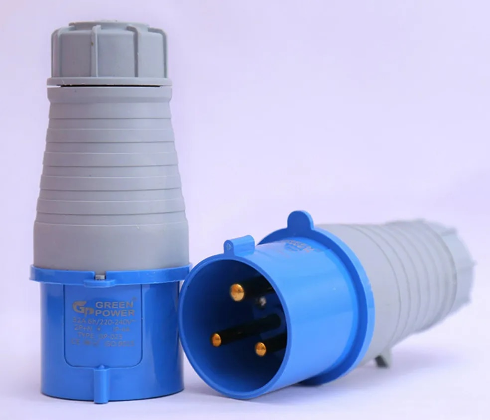 Green Power 16 Amp 3 Pin Industrial Plug And Sockets image 1